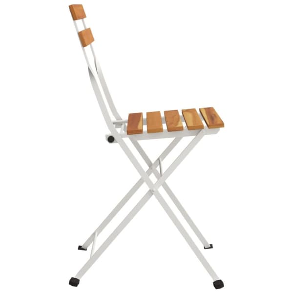 vidaXL foldbare bistrostole 2 stk. massivt akacietræ og stål - Havestole