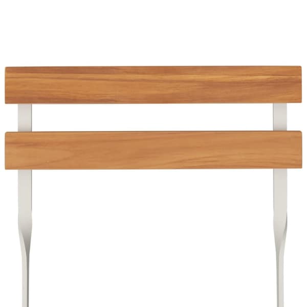 vidaXL foldbare bistrostole 2 stk. massivt akacietræ og stål -  Havestole