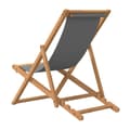 Miniatyrbild 6 av 9: vidaXL Hopfällbar strandstol massiv teak grå -  Utestolar