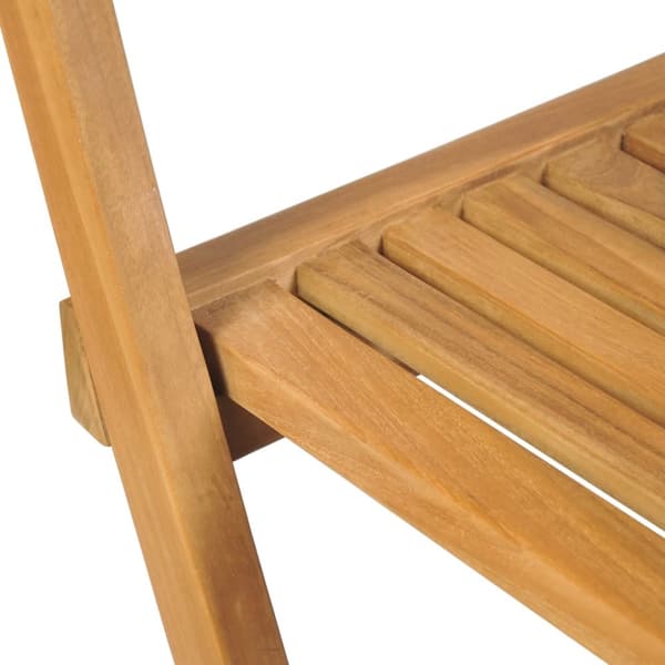 vidaXL Hopfällbara barstolar 2 st massiv teak - Utestolar