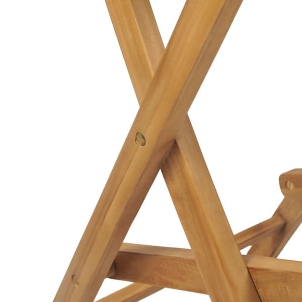 vidaXL Hopfällbara barstolar 2 st massiv teak - Utestolar
