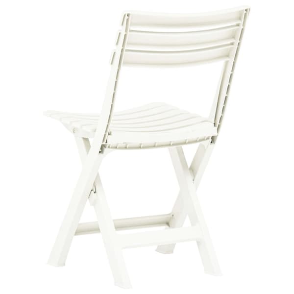 vidaXL foldbare havestole 2 stk. plastik hvid - Havestole