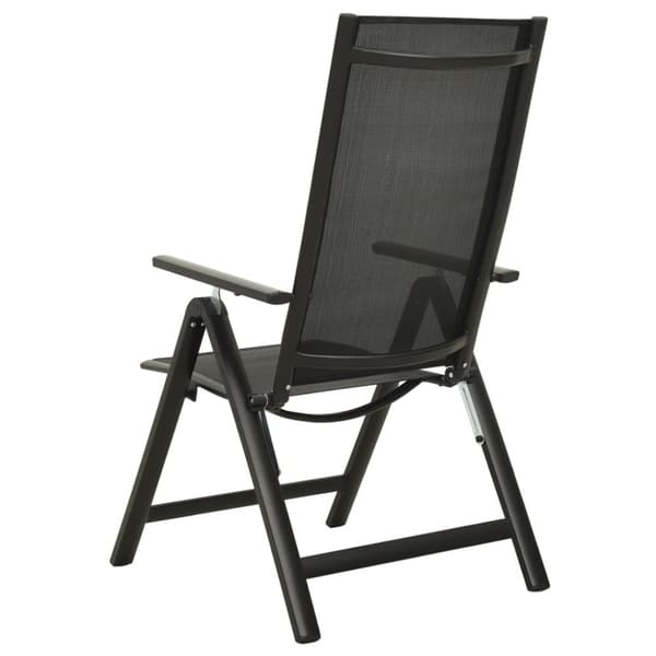 vidaXL foldbare havestole 2 stk. textilene og aluminium sort - Havestole