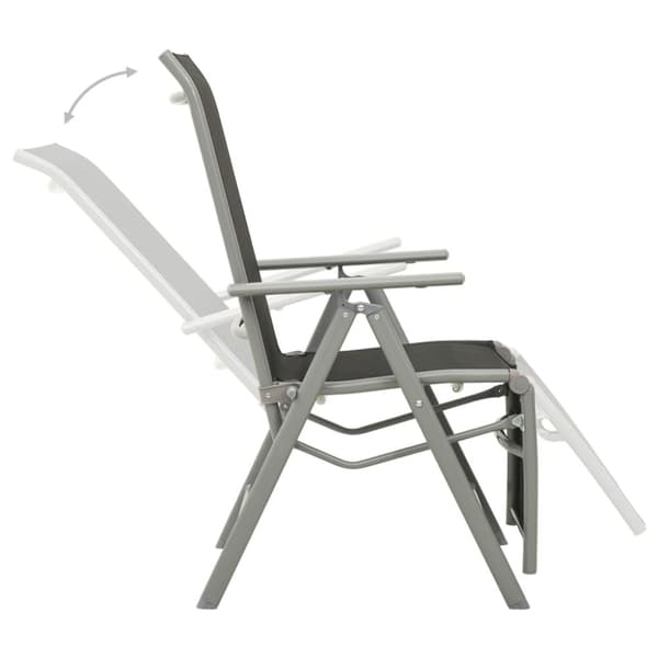 vidaXL postitionsstole 2 stk. textilene og aluminium -  Havestole