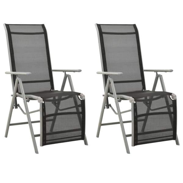 vidaXL postitionsstole 2 stk. textilene og aluminium -  Havestole