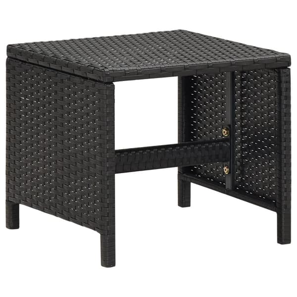 vidaXL havestol med skamler 4 dele polyrattan sort -  Havestole