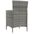 Miniatyrbillede 6 af 8: vidaXL havestole med hynder 2 stk. polyrattan grå -  Havestole