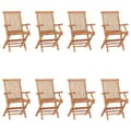 Miniatyrbild 1 av 10: vidaXL Hopfällbara trädgårdsstolar 8 st massiv teak -  Utestolar
