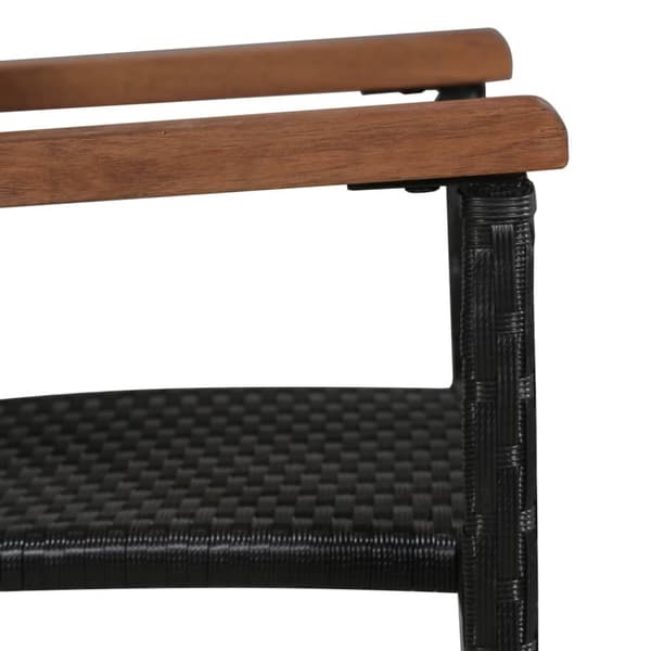 vidaXL havestole 2 stk. polyrattan sort -  Havestole