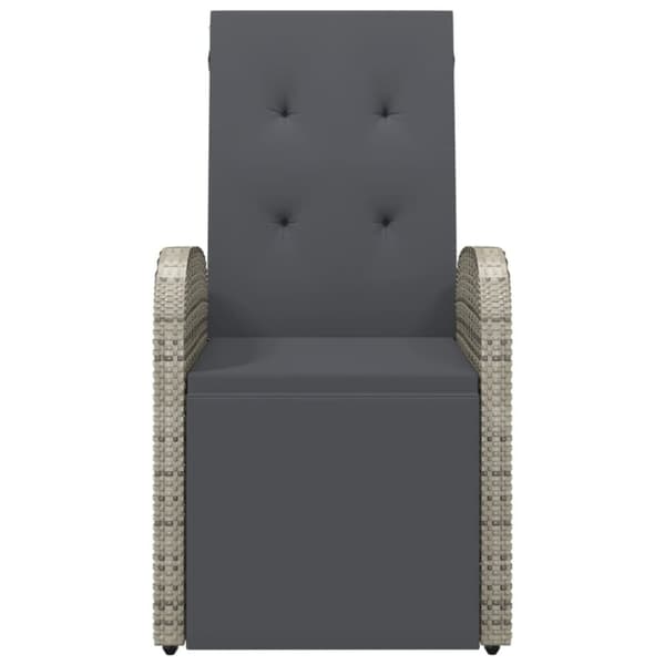 vidaXL havestole med hynder 2 stk. polyrattan grå -  Havestole