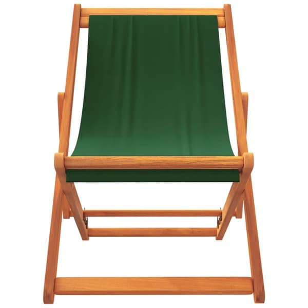 vidaXL foldbare strandstole 2 stk. stof grøn -  Havestole