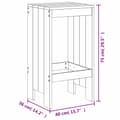 Miniatyrbild 10 av 10: vidaXL Barstolar 2 st honungsbrun 40x36x75 cm massiv furu -  Utestolar