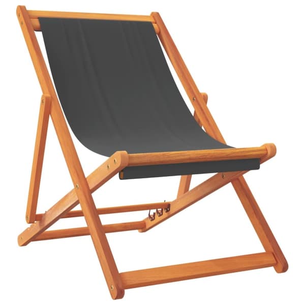 vidaXL foldbare strandstole 2 stk. stof grå -  Havestole