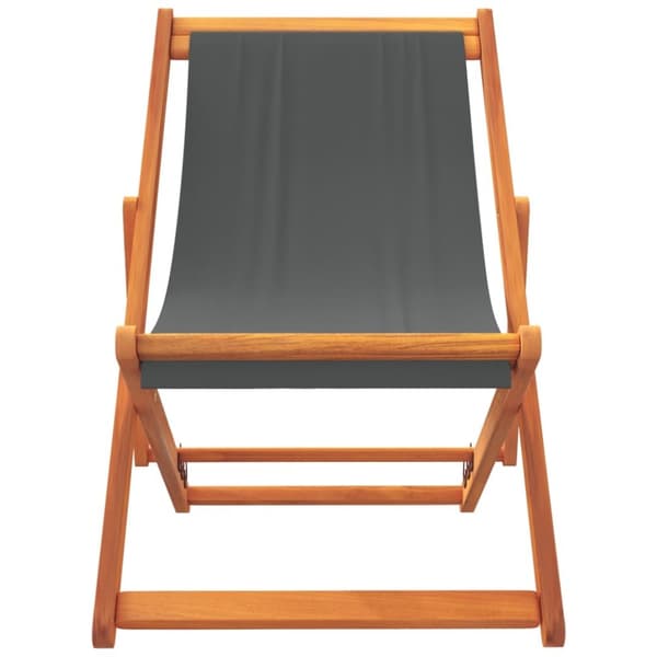 vidaXL foldbare strandstole 2 stk. stof grå -  Havestole