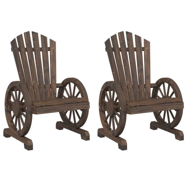 vidaXL Adirondackstolar 2 st massivt granträ - Utestolar