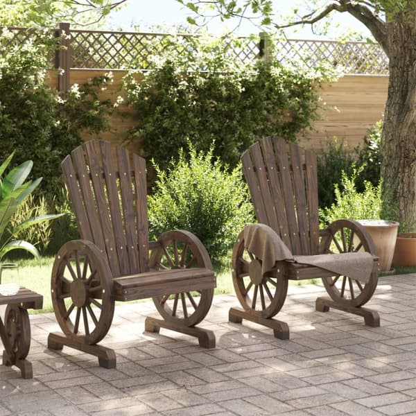 vidaXL Adirondackstolar 2 st massivt granträ - Utestolar
