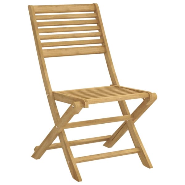 vidaXL Hopfällbara trädgårdsstolar 4 st 48,5x61,5x87 cm massiv akacia - Utestolar