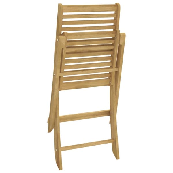vidaXL Hopfällbara trädgårdsstolar 4 st 48,5x61,5x87 cm massiv akacia - Utestolar