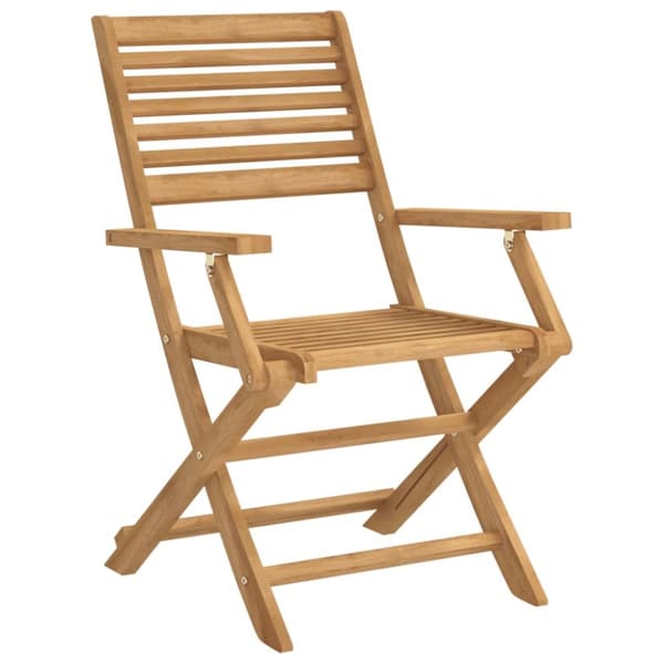 vidaXL Hopfällbara trädgårdsstolar 2 st 54,5x61,5x86,5cm massiv akacia -  Utestolar