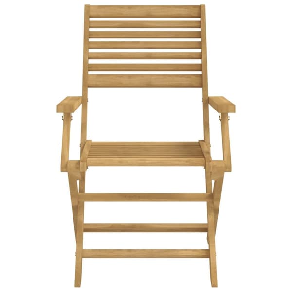 vidaXL Hopfällbara trädgårdsstolar 2 st 54,5x61,5x86,5cm massiv akacia -  Utestolar