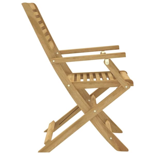 vidaXL Hopfällbara trädgårdsstolar 2 st 54,5x61,5x86,5cm massiv akacia -  Utestolar