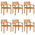 Miniatyrbillede 3 af 11: vidaXL havestole 6 stk. 59x55x85 cm massivt akacietræ -  Havestole
