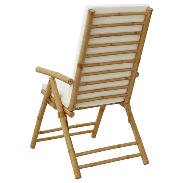 vidaXL positionsstole 2 stk. med hynder foldbar bambus