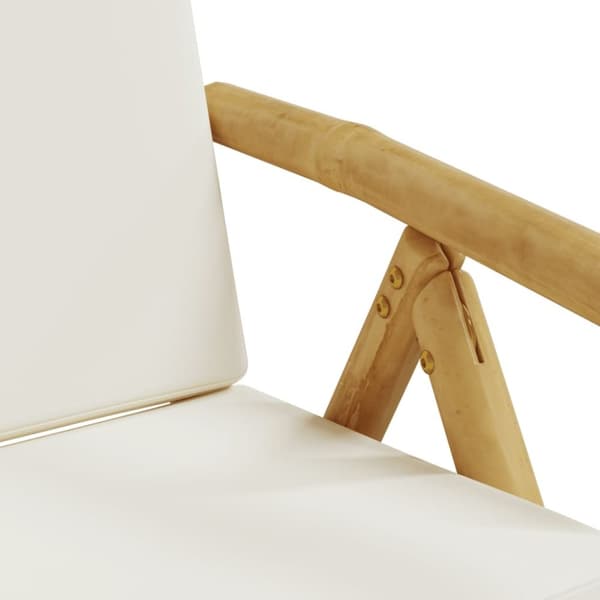 vidaXL positionsstole 2 stk. med hynder foldbar bambus