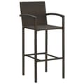 Miniatyrbillede 3 af 9: The Living Store barstole 4 stk. polyrattan brun -  Havestole