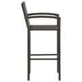 Miniatyrbillede 5 af 9: The Living Store barstole 4 stk. polyrattan brun -  Havestole