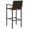Miniatyrbillede 6 af 9: The Living Store barstole 4 stk. polyrattan brun -  Havestole