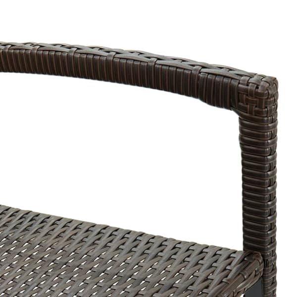 The Living Store barstole 4 stk. polyrattan brun - Havestole