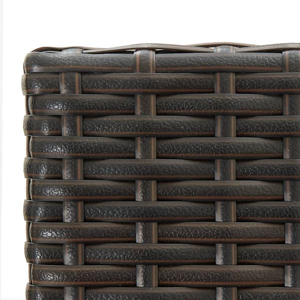 The Living Store barstole 4 stk. polyrattan brun - Havestole