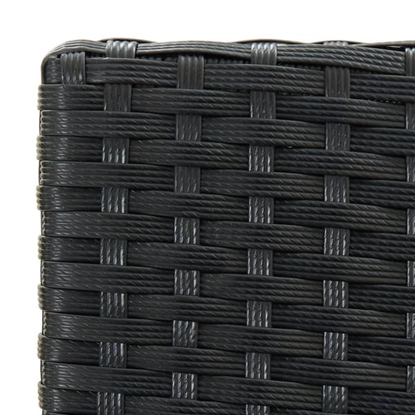 The Living Store Barstolar för utomhusbruk med dynor 2 st svart konstrotting - Utestolar