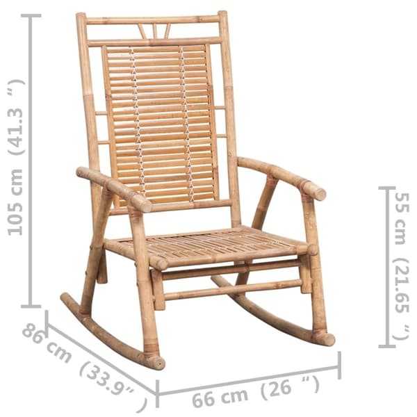 The Living Store Gungstol med dyna bambu - Utestolar