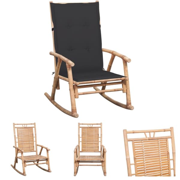 The Living Store Gungstol med dyna bambu - Utestolar