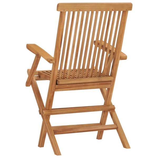 The Living Store Hopfällbara trädgårdsstolar 6 st massiv teak -  Utestolar