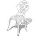 Miniatyrbild 3 av 6: The Living Store Caféstolar 2 st gjuten aluminium vit -  Utestolar