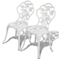 Miniatyrbild 2 av 6: The Living Store Caféstolar 2 st gjuten aluminium vit -  Utestolar