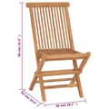 Miniatyrbild 10 av 10: The Living Store Hopfällbara trädgårdsstolar 4 st massiv teak -  Utestolar