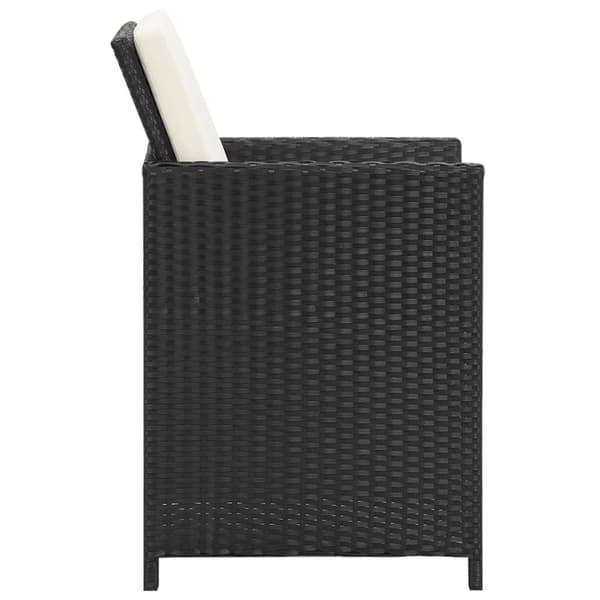 The Living Store havestole 4 stk. polyrattan sort -  Havestole