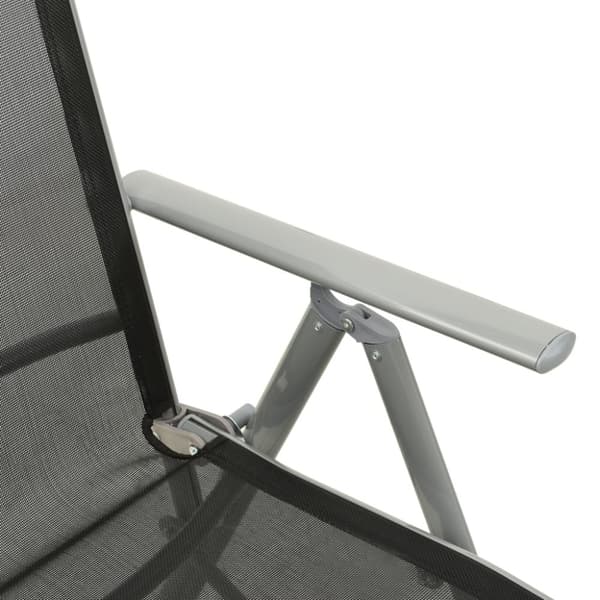 The Living Store postitionsstole 2 stk. textilene og aluminium - Havestole