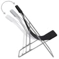 Miniatyrbillede 6 af 11: The Living Store foldbare strandstole 2 stk. stål og oxfordstof sort -  Havestole