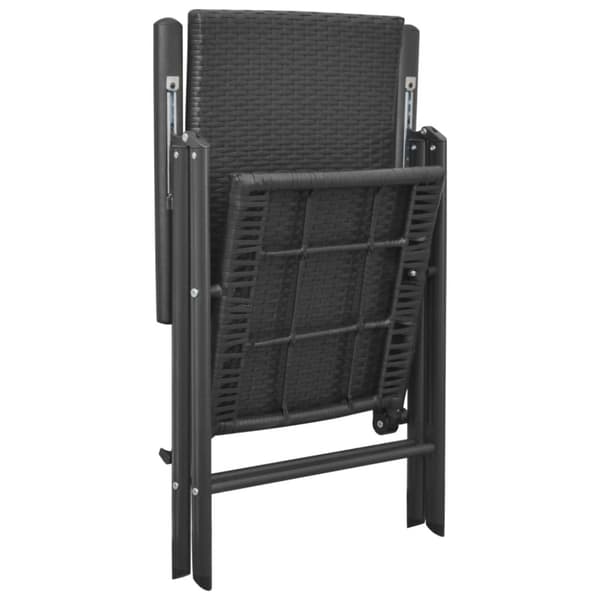 The Living Store havestole 4 stk. polyrattan sort - Havestole