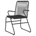 Miniatyrbillede 7 af 9: The Living Store havestole 4 stk. 58x59x85,5 cm PVC-rattan sort -  Havestole
