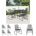 Miniatyrbillede 1 af 9: The Living Store havestole 4 stk. 58x59x85,5 cm PVC-rattan sort -  Havestole