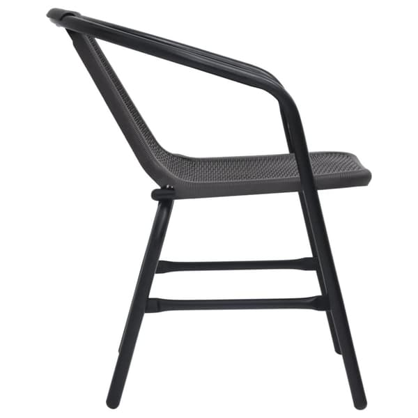 The Living Store havestole 8 stk. 110 kg plastikrattan og stål - Havestole