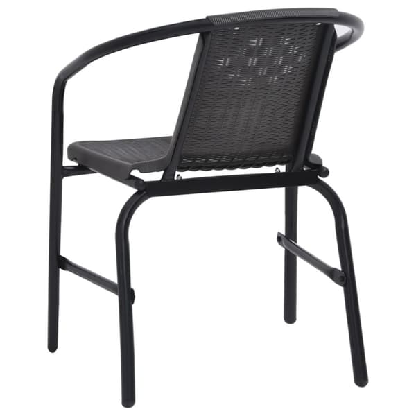 The Living Store havestole 8 stk. 110 kg plastikrattan og stål - Havestole