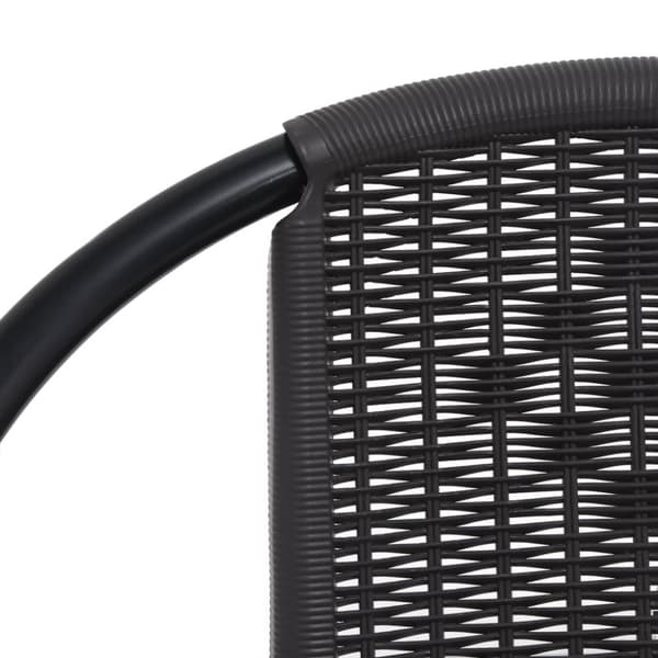 The Living Store havestole 8 stk. 110 kg plastikrattan og stål - Havestole
