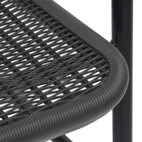The Living Store havestole 8 stk. 110 kg plastikrattan og stål - Havestole